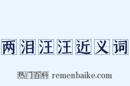 两泪汪汪近义词是什么意思的图片